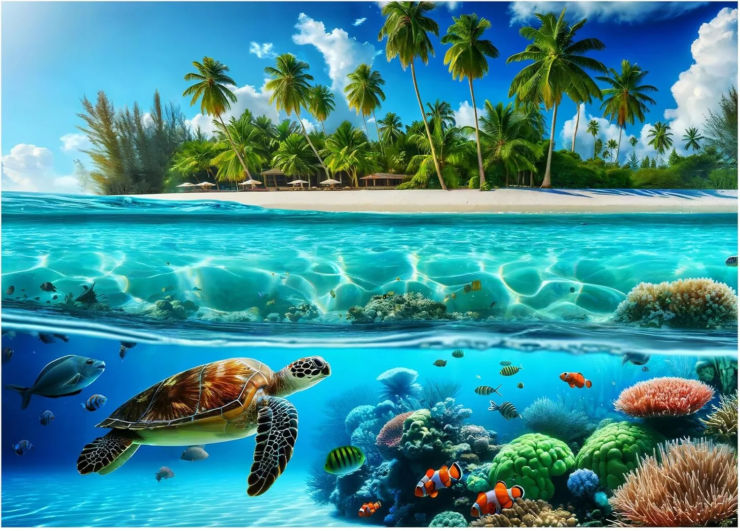Adults 300/500/1000 Pieces Wooden Jigsaw Puzzle Underwater World Puzzles Games Family Fun Toy Entertainment Toys