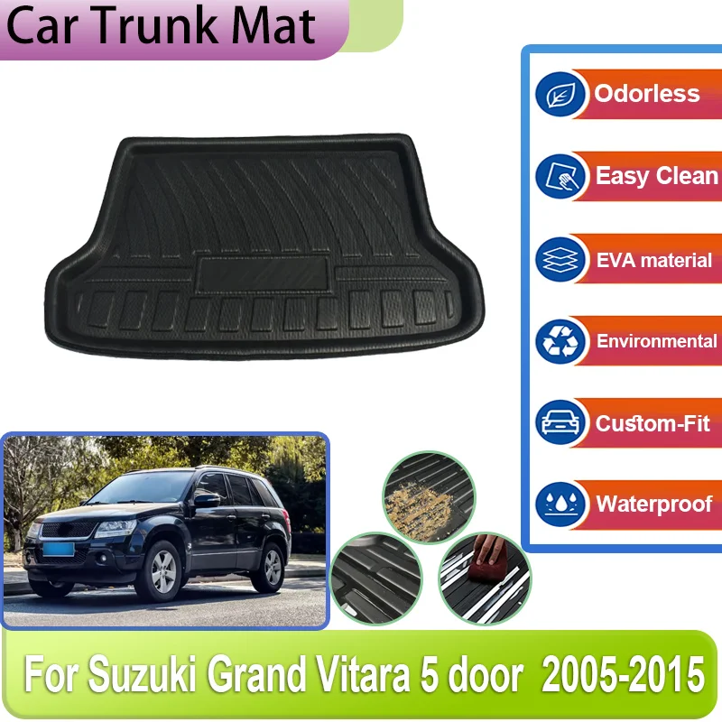 

Для Suzuki Grand Vitara Nomade Escudo JT MK3 2005 ~ 2015 автомобильные задние накладки на багажник, поднос, напольный коврик, грузовой вкладыш, антигрязные автомобильные аксессуары