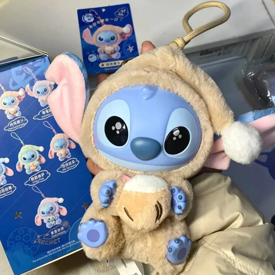 Miniso oficial genuíno disney ponto vinil caixa cega brinquedo boneca pingente para saco série mistério dormir antes de comer tema presente