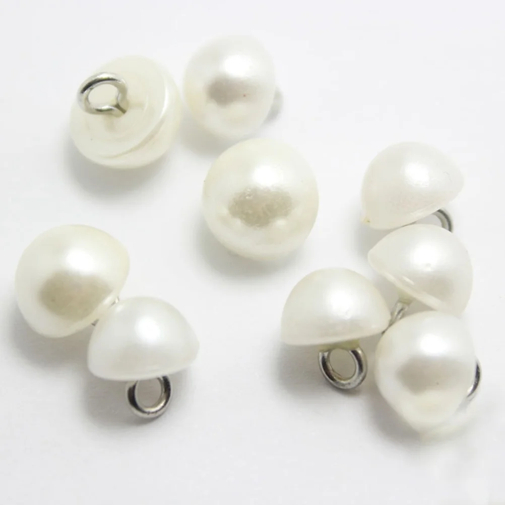 

200Pcs Mushroom Buttons 15.0mm White DIY Crafting Scrapbooking Projects Versatile Easy Use Pearl Button Mushroom Buttons