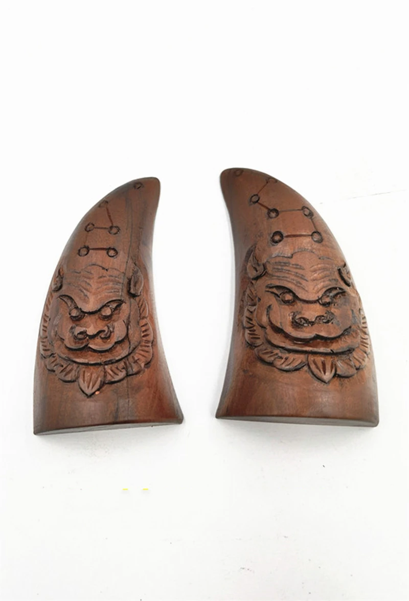 Taoist articles, lightning strikes jujube wood, the Big Dipper, tiger head divination, pure handmade exquisite carving