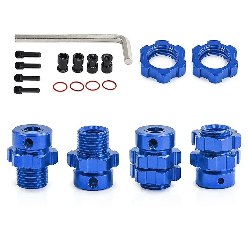 Adaptador de cubo sextavado de roda estendida de metal 6469 5854 para 1/10 e-revo t-maxx rc carro atualização peças acessórios