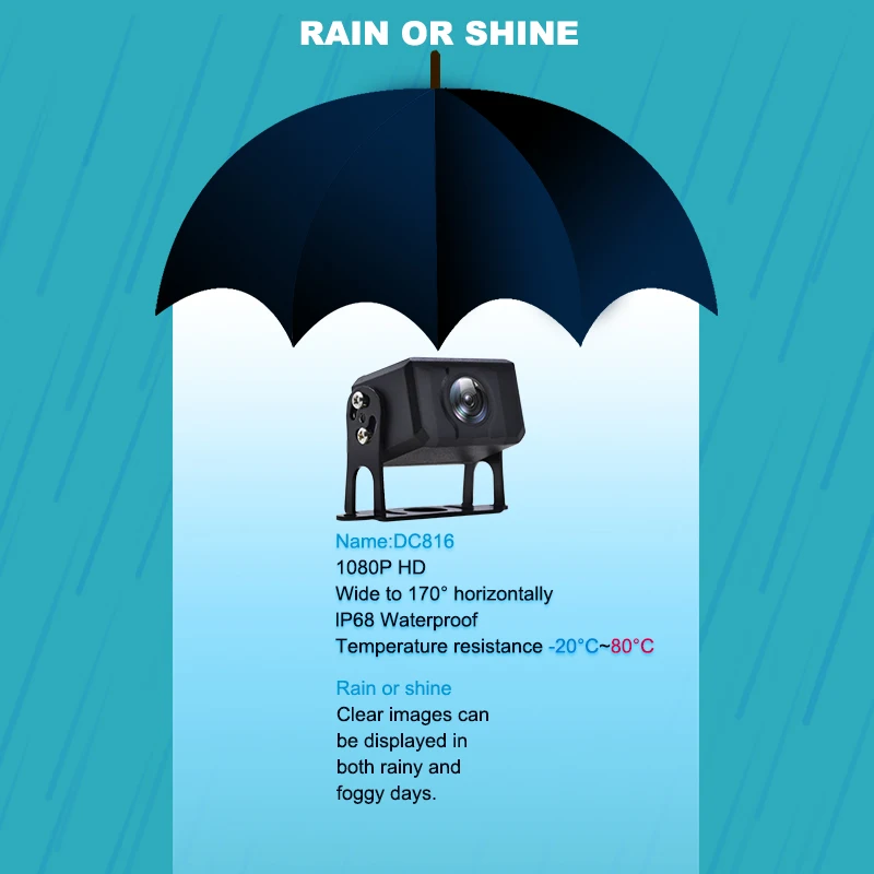 4 CH سيارة عكس نظام المساعدة 9 بوصة IPS شاشة مراقبة عدة شاحنة بارك الأمن للرؤية الليلية RV نظام الكاميرا الأمنية