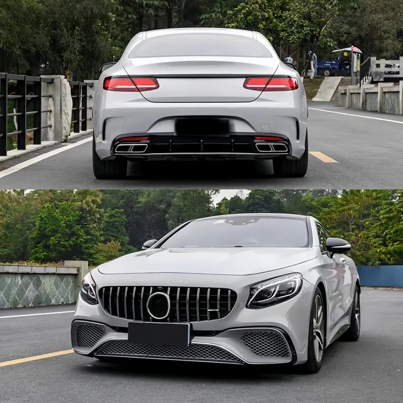 مناسبة لترقية S-Class COUPE S63 65 من مادة ألياف الكربون المحيطي مجموعة الجسم الكاملة