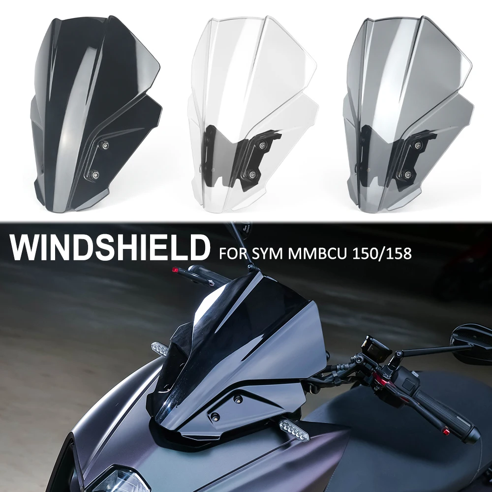 

FOR SYM MMBCU 150 MMBCU 158 MMBCU150 MMBCU158 Motorcycle Front Windscreen Windshield Wind Screen Shield Deflector Guard