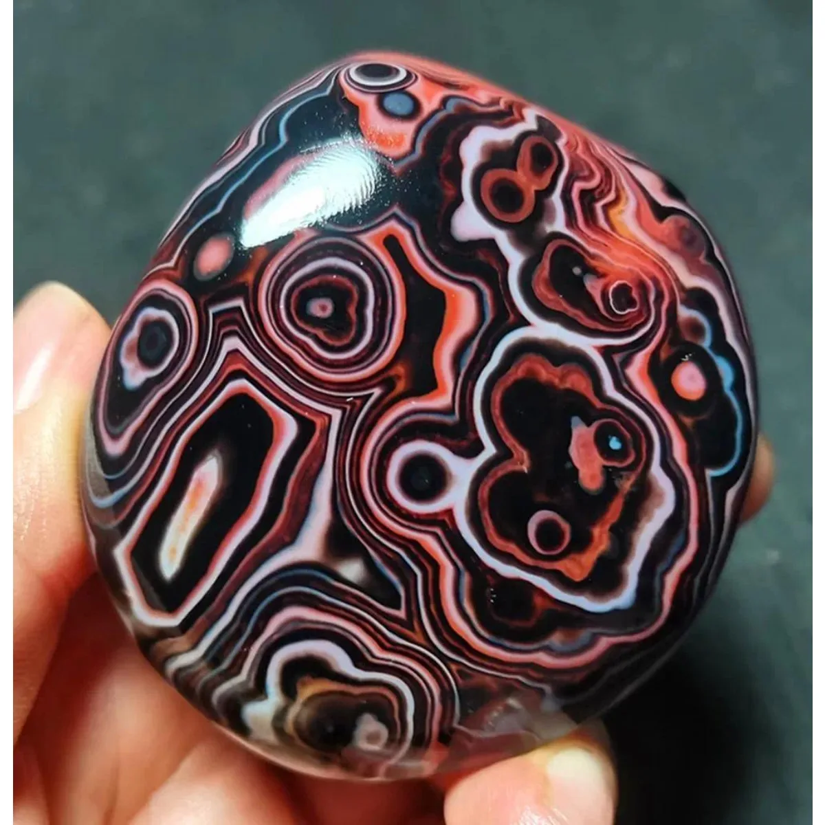 Banded Agate Nature Made, Smooth Texture, Polished Tumbled, Rock Collection, Natural Stone, Crystal Collection, Table Display