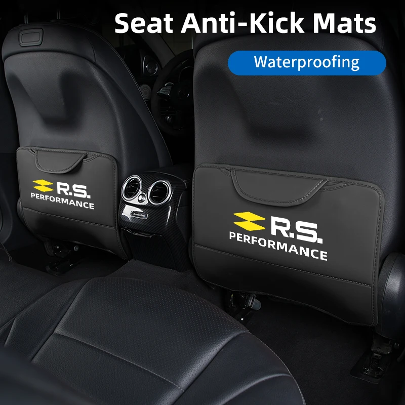 Car Seat Anti-Kick Pad Seatback Storage Protector Cover Accessories For Renault QM6 Kardian Rafale Espace Trafic AUSTRAL Kangoo