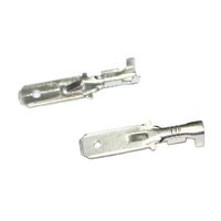 50Pcs 6.3mm Male Crimp Spade Terminal Connection 6.3 mm Long Terminals Adaptor Connector Car Auto Boat Modified Accessories