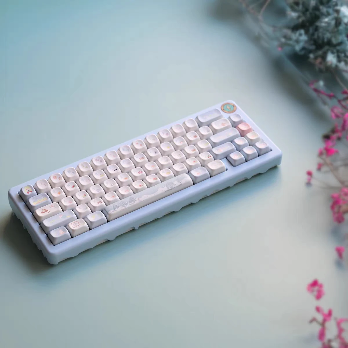 Rabbit bar pull keycap eoa height full five-sided hot sublimation cute girl keycap mechanical keyboard