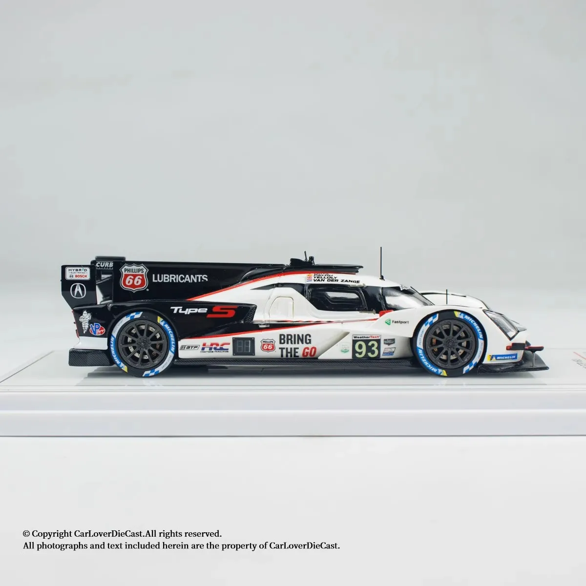 TSM 1/43 Acura ARX-06 GTP Meyer Shank Racing Number 93 Resin Car Model Room Ornament Model Boy Collectible Cars Birthday Gift