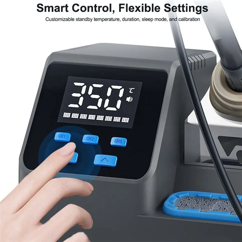 AA51 Intelligent Temperature Control Soldering Station Smart Design With 3 Preheating Modes For 210 Series Tips US Power Plug US