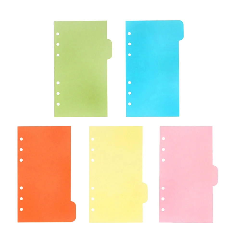 Schede insertibili della pagina indice colorata A5 per la carta dell'organizzazione del notebook raccoglitore impedisce la flessione delle etichette classificate