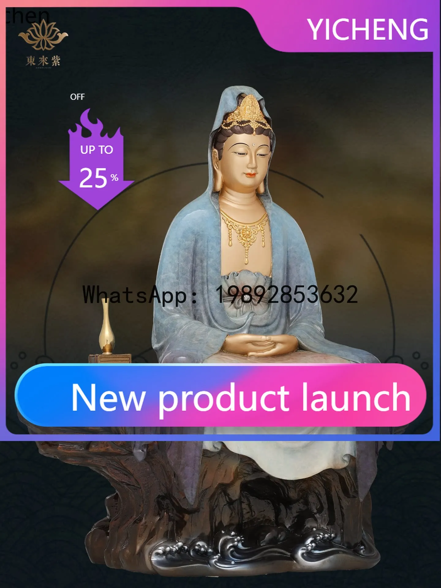 

ZF zen meditation guanyin buddha statue bronze guanyin statue brass home worship