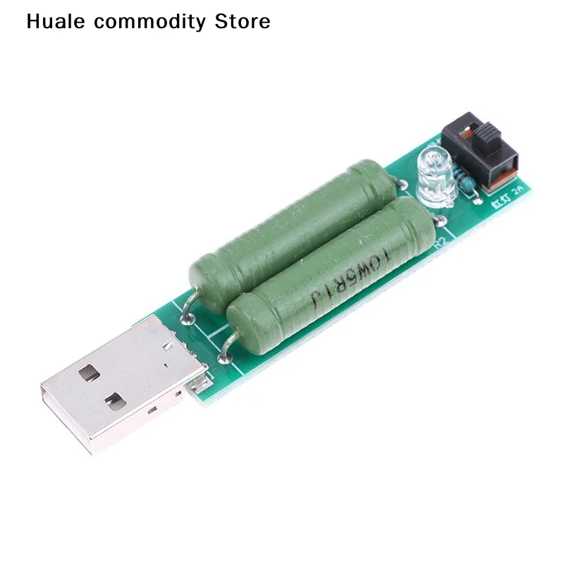 USB Load Tester Mini Power Bank Discharge Resistor W/Switch 2A/1A Resistance Tester Module Digital Current Voltage Meter Tester