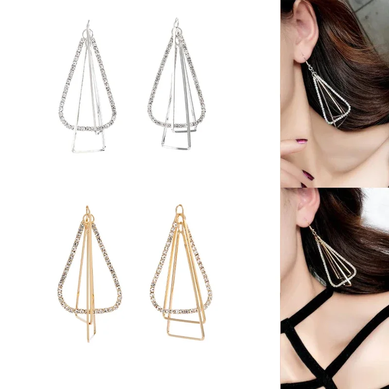 

Engood 50Pcs Geometric Multi-layered Rhinestones Alloy Button for DIY Jewelry Earring or Necklace Pendant Accessories BY36