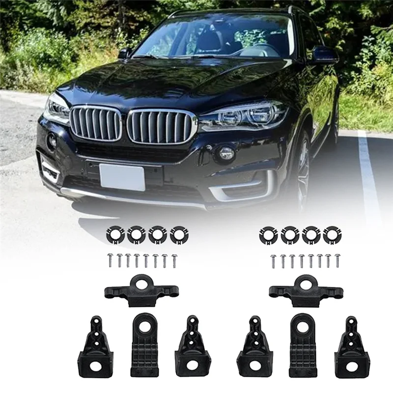 T-Top-Rated-1 زوج العلوي قوس طقم تصليح 63117381444 لسيارات BMW X5 X6 F15 F16 2014-2018 رئيس ضوء مصباح حامل ثابت المسمار Mo