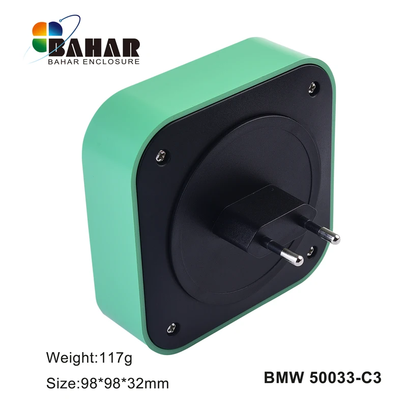 1 PCS Bahar Enclosure ABS Plastic Housing  Wire Junction Box Instrument Case SIZE 98X98X32MM With Plug 50033-C