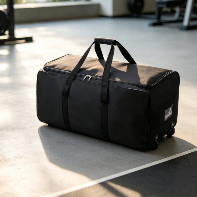 Wheeled Duffle Bag, Portable Large Waterproof Lightweight Checked Travel Luggage with Rolling Wheels and Handheld Carry Strap