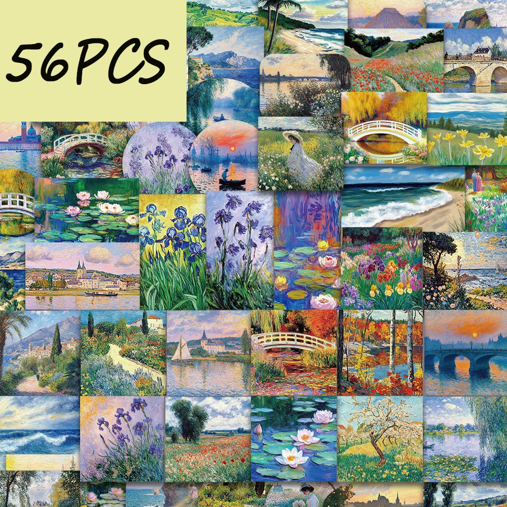 

Набор из 56 водонепроницаемых наклеек серии «Масляная живопись» для украшения термосов, чемоданов, блокнотов