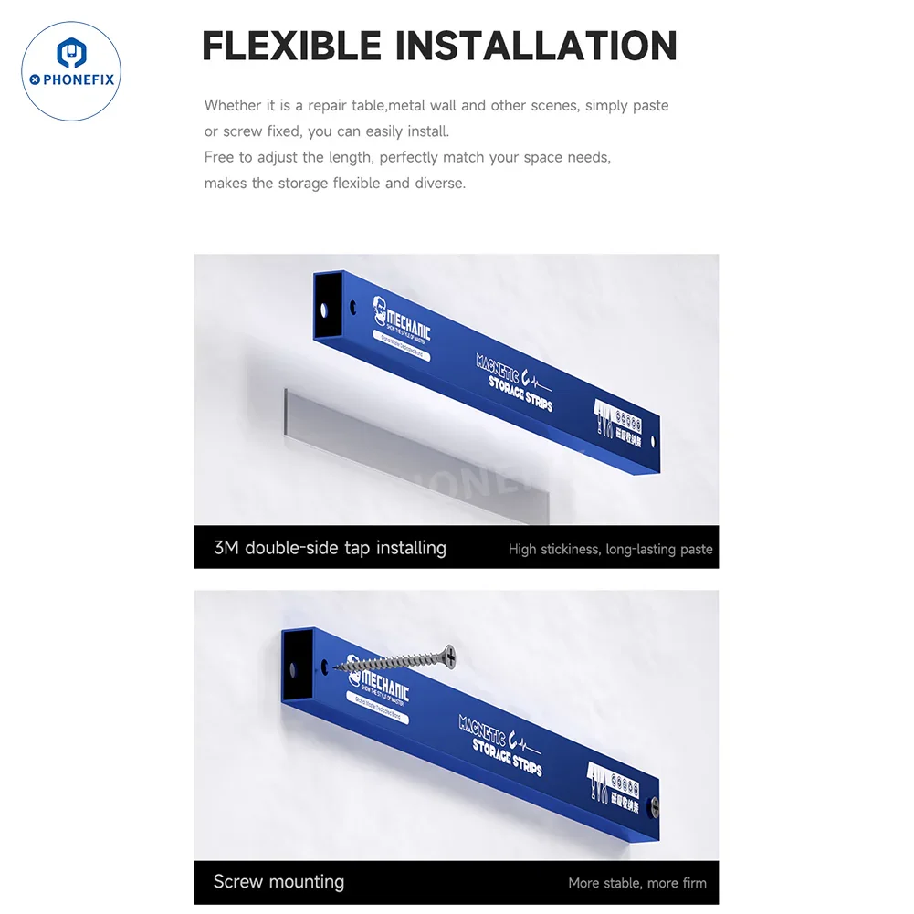 Mechanic MAG25 Magnetic Bar Strip Powerfull Absorbtion Holder Screwdriver Mobile Phone Repair Metal Tool Storage DIY Organizer