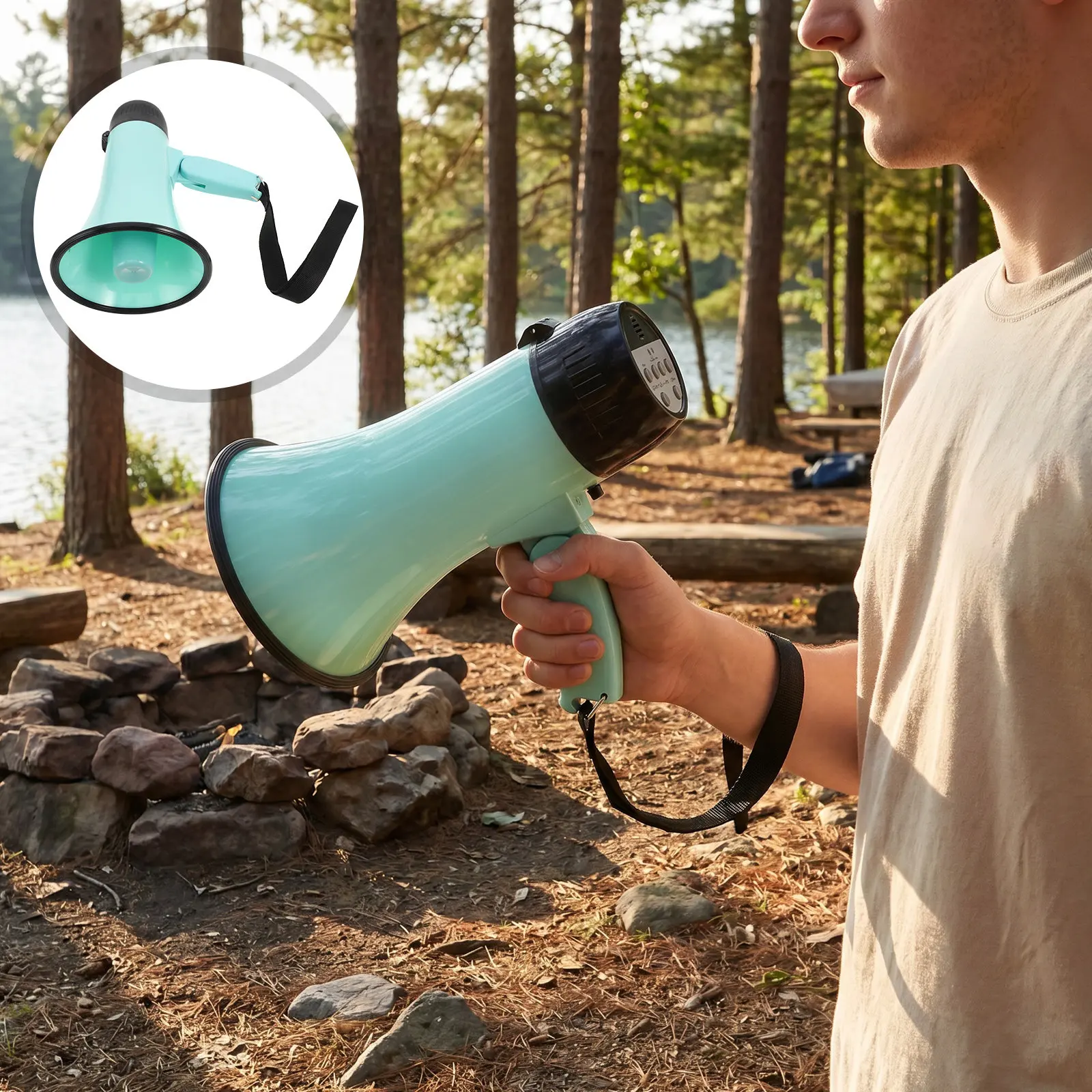 携帯用拡声器、ライトグリーン、屋外イベント、学校での授業、ツ - Outdoor Lighting Wireless のレビューと価格
