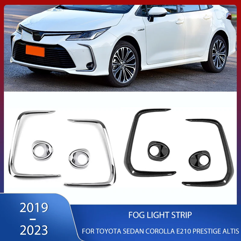 

Front Bumper Fog Light Lamp Cover Trim Molding Bezel Garnish For Toyota Sedan Corolla E210 Prestige Altis 2019 2020 2021-2023