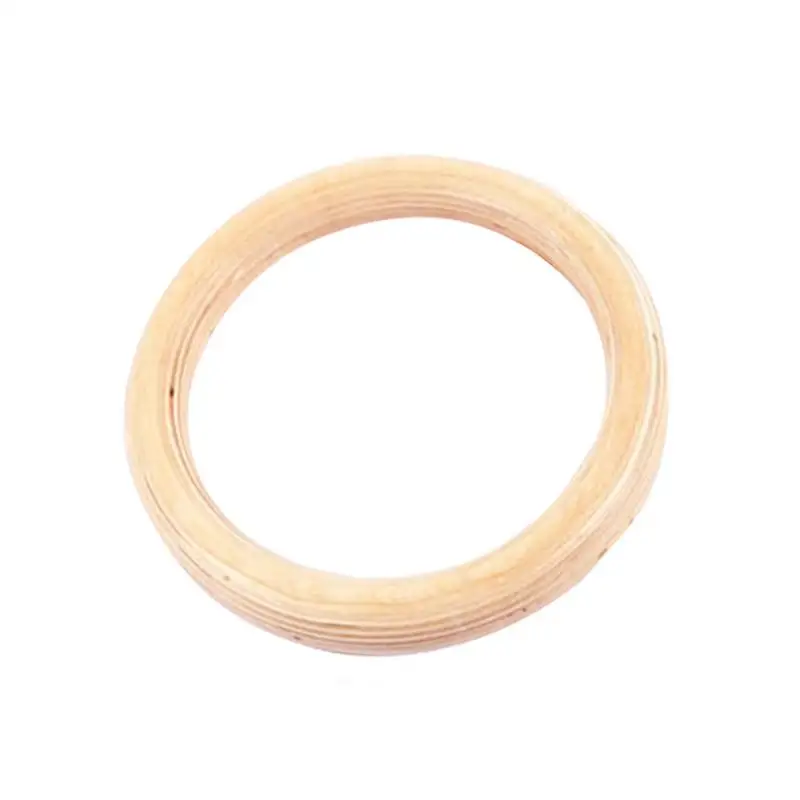 1PCS Birch Fitness Rings Gymnastics Wooden Adjustable Exercise Pull Ups Training 28/32 MM Rings (Lifting Rope Is Not Included)