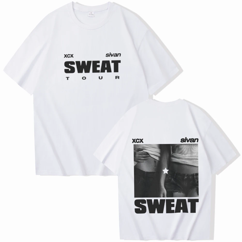 

Charli XCX Sweat Tour 2024 T-shirt Design Charli XCX Brat Merch Fan Gift Unisex Casual T-Shirts