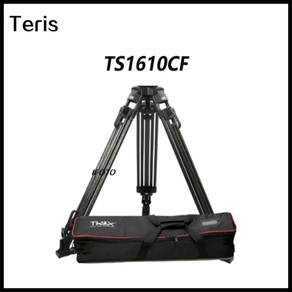 

TERIS TS1610CF Carbon Fiber Video Camera Tripod with 100mm Bowl Load 50kg for Rig Red Scarlet Epic FS700