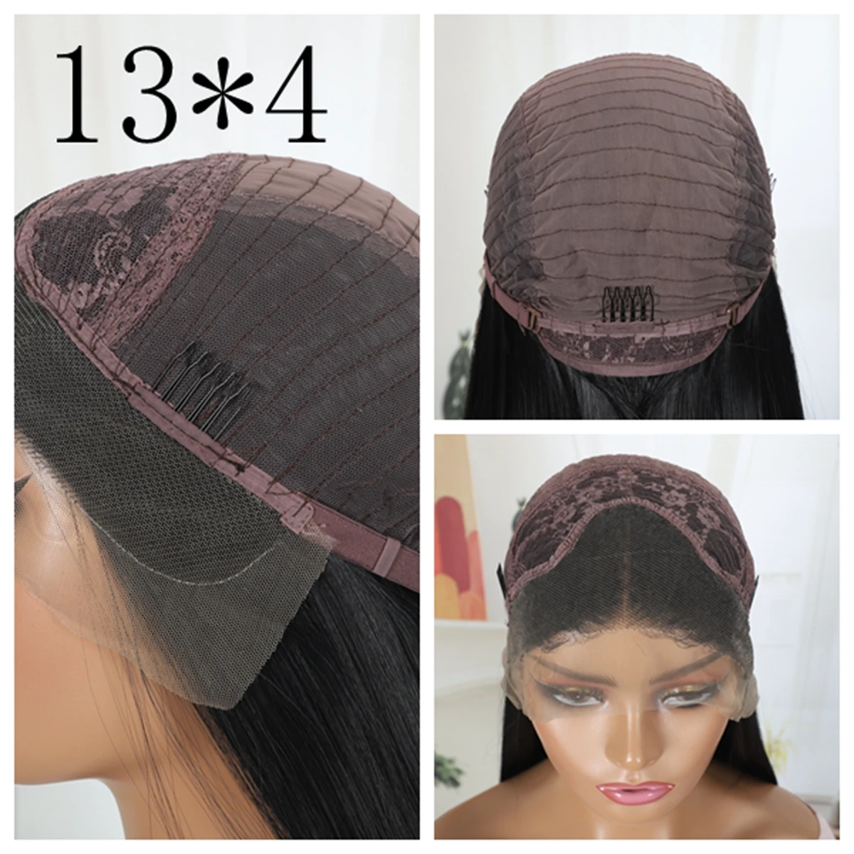 قصيرة بوب قطع أسود اللون عميق مجعد 13X4 HD الدانتيل الجبهة الباروكات شعر مستعار اصطناعي قبل قطعها مع شعر الطفل ابيض عقدة شعر مستعار غلويليس