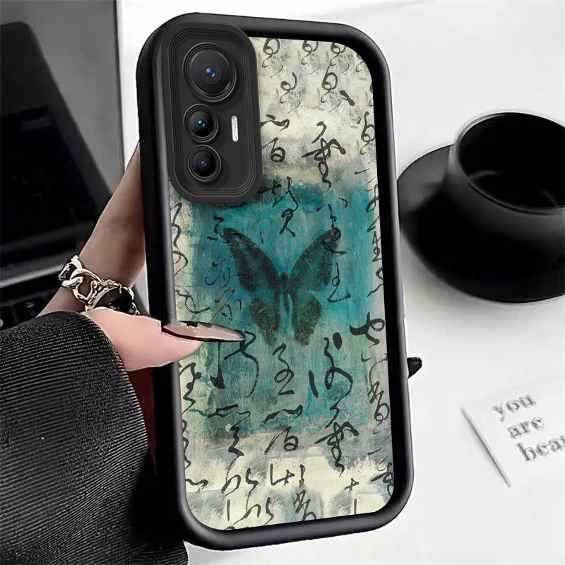 Mi12 Butterfly Silicone Phone Case On For Xiaomi Mi 12 12X 12S 12T Lite Pro 4G 5G Len Protect Cover MI12X MI12S MI12 T MI 12PRO