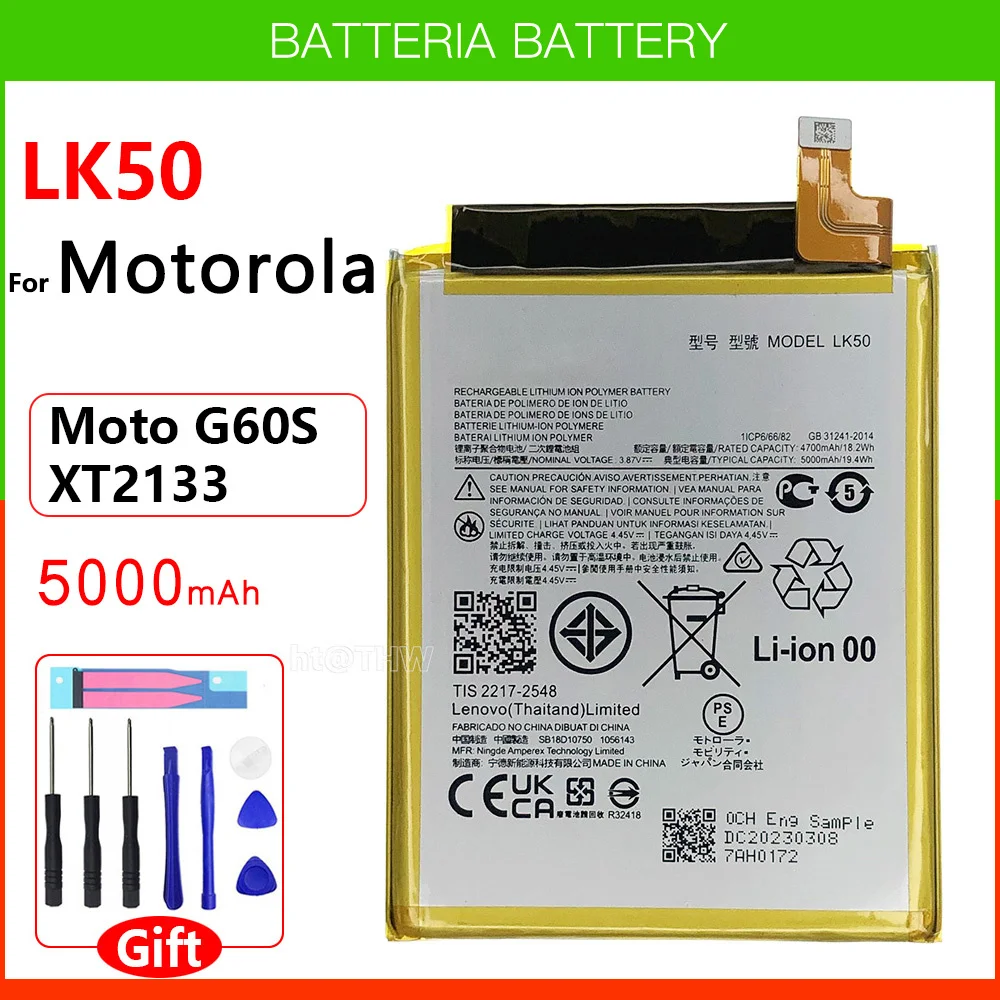 Batterie de remplacement de téléphone d\'origine LK50, Motorola Moto G60S, Count2133, 100% mAh, 24.com BatBR, en stock, expédition rapide, nouveau,