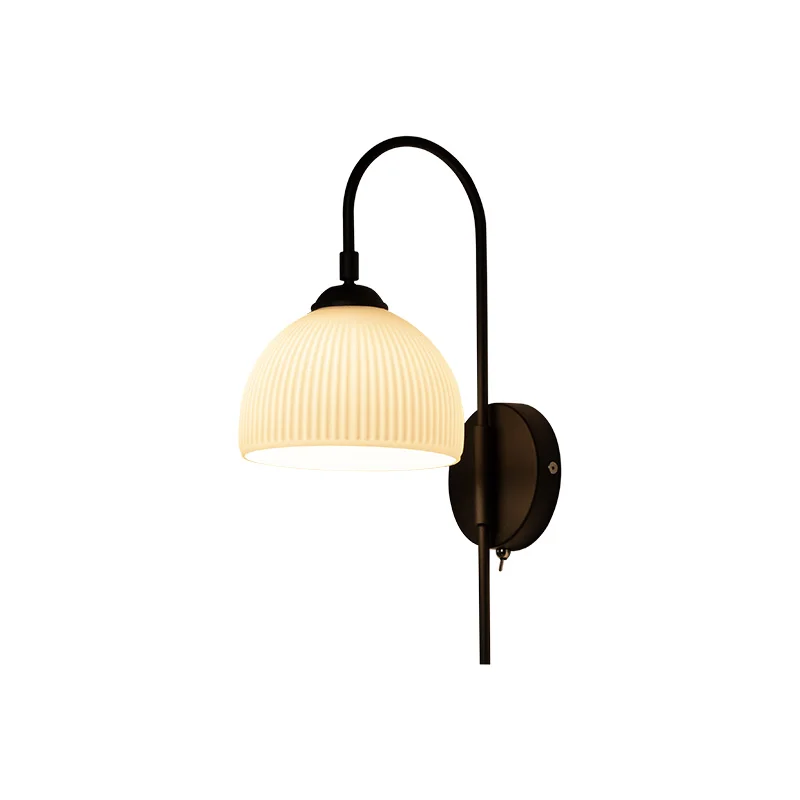 Aisilan LED Wall Lamp 9W with Switch Glass Reading Wall Light Hallway Living Room Background Bedside