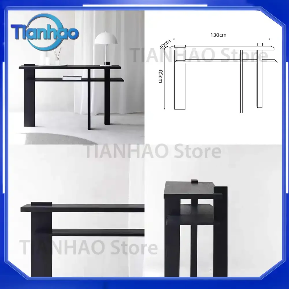 for European Minimalist Console Table for Modern Wabi Sabi Rustic Neutral Hallway Furniture Premium Unique Meuble Console