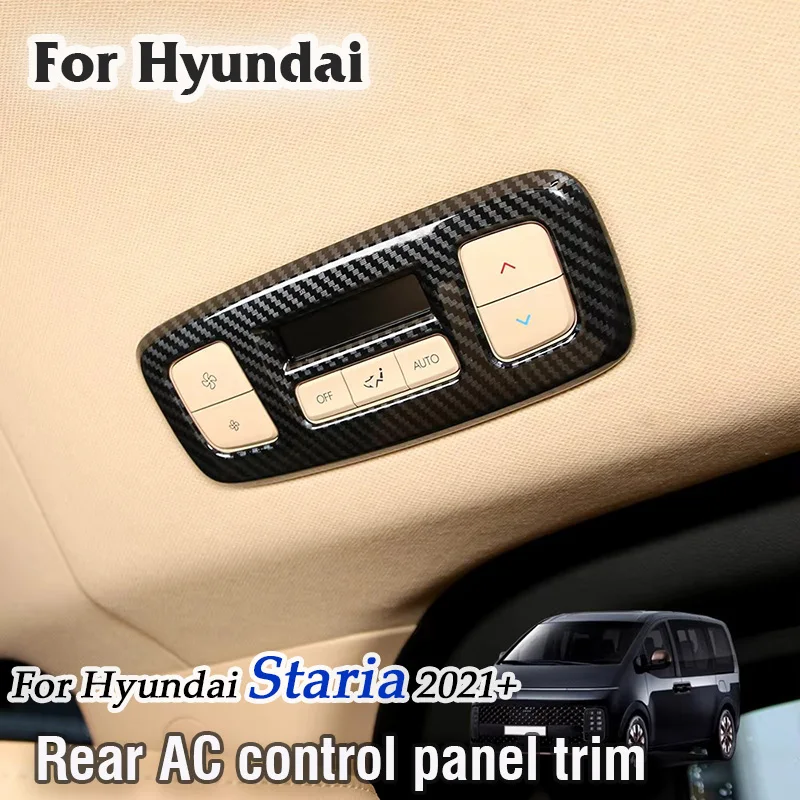 

Для Hyundai Staria 2021 2022 2025 2026 крыша автомобиля задняя кнопка управления переменным током панель отделка рамка наклейка аксессуары для украшения интерьера