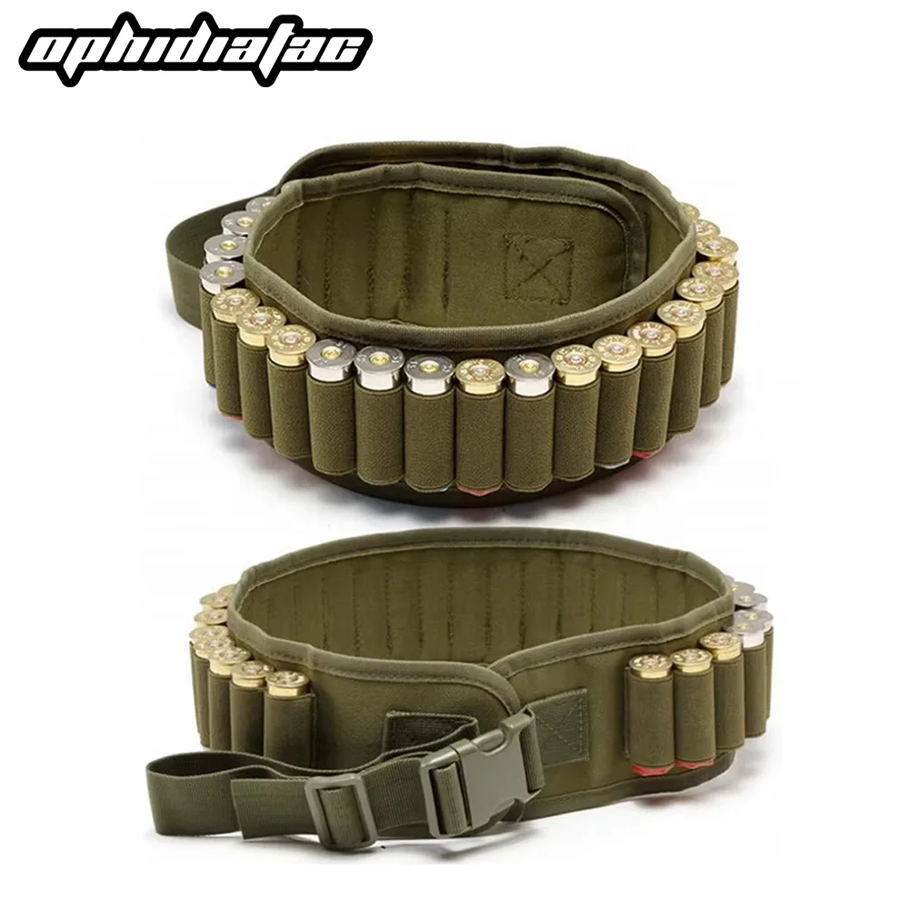 OPHIDIAN 27/30 Rounds Shotgun Bandolier Belt Adjustable Shotgun Shell Carrier Ammo Pouch Holder for 12 Gauge Hunting Accessories