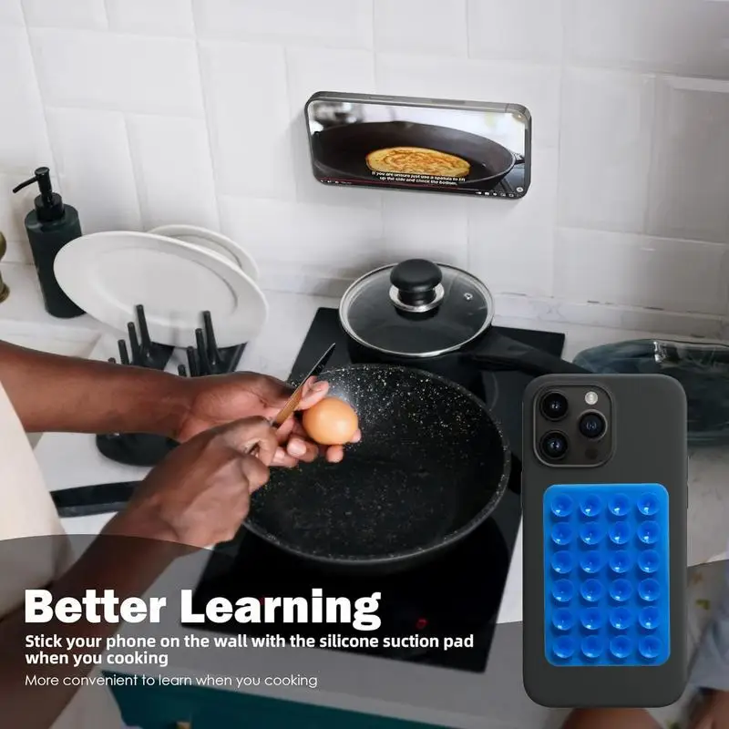 شفط جراب هاتف جبل حر اليدين مرآة دش حامل هاتف مربع المضادة للانزلاق شفط كأس الهاتف جبل لطاولة جدار المطبخ