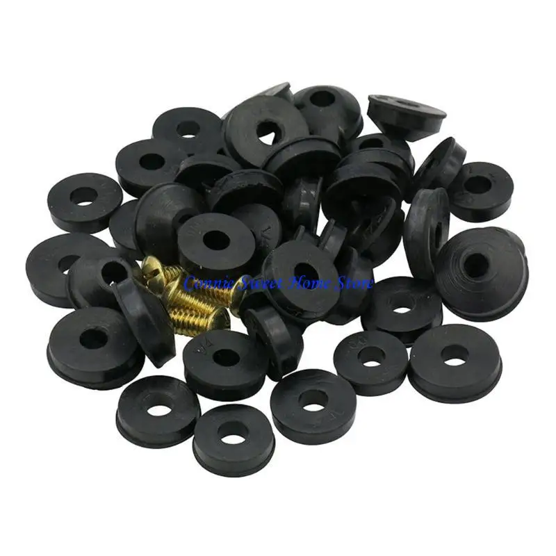 LXAF Multiple Size Faucet Washers 58Pcs Rubber Leak Proof Gaskets with Screws