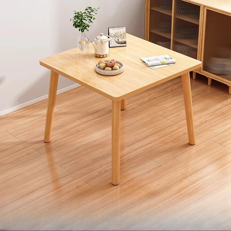 

Solid wood leg dining table, household small apartment rental house, eating table