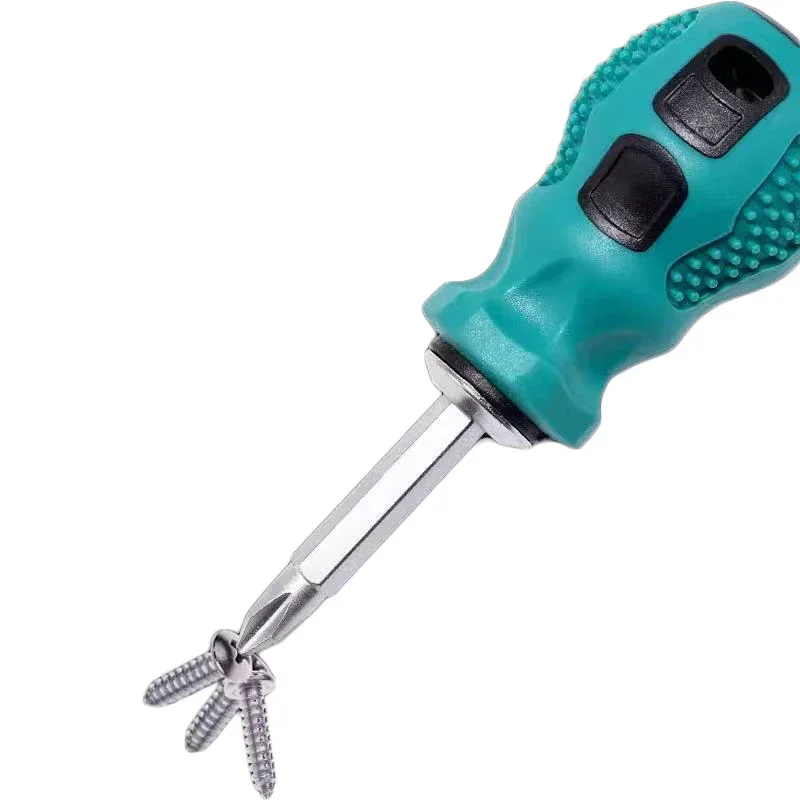 1Pc Mini Screwdriver Magnetic Phillips Slotted Screwdriver Set Short Shank Cross Slot Bits Screw Driver Repair Hand Tools Set