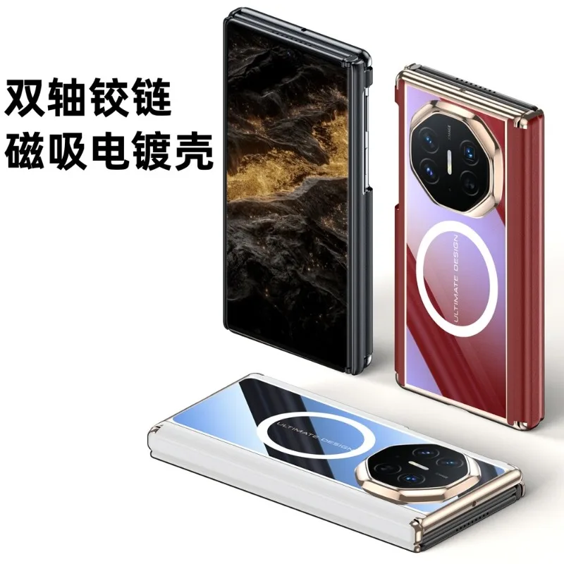 

For Huawei Mate XT Case Simple Magnetic Ice Crystal Transparent Cover For Huawei Mate XTs With Hinge Protection Back Shell
