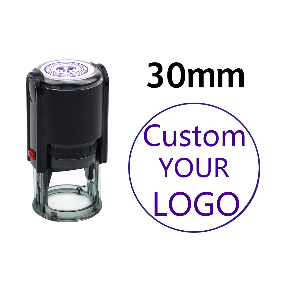 Aangepaste zelfinktende stempel met uw eigen logo, lichtgevoelige inkt / rubberen stempel, personaliseren uw logo Meerdere inktkleuropties