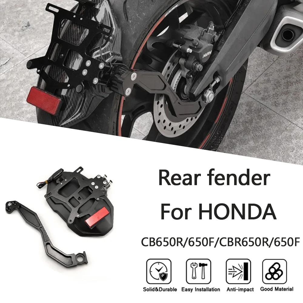 Suitable For Honda CB650R/650F18-23 Modified Carbon Brazing Single Arm Rear Mudguard Short Tail License Plate Holder