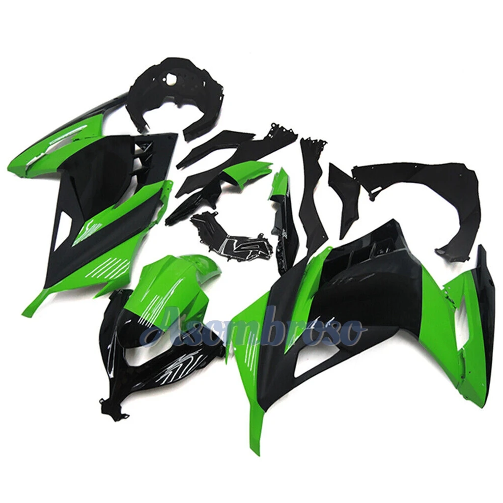 Classic style Complete Fairing kit for NINJA300 2013 2014 2015 2016 2017 EX300R 13-17 Green Black Body Housing