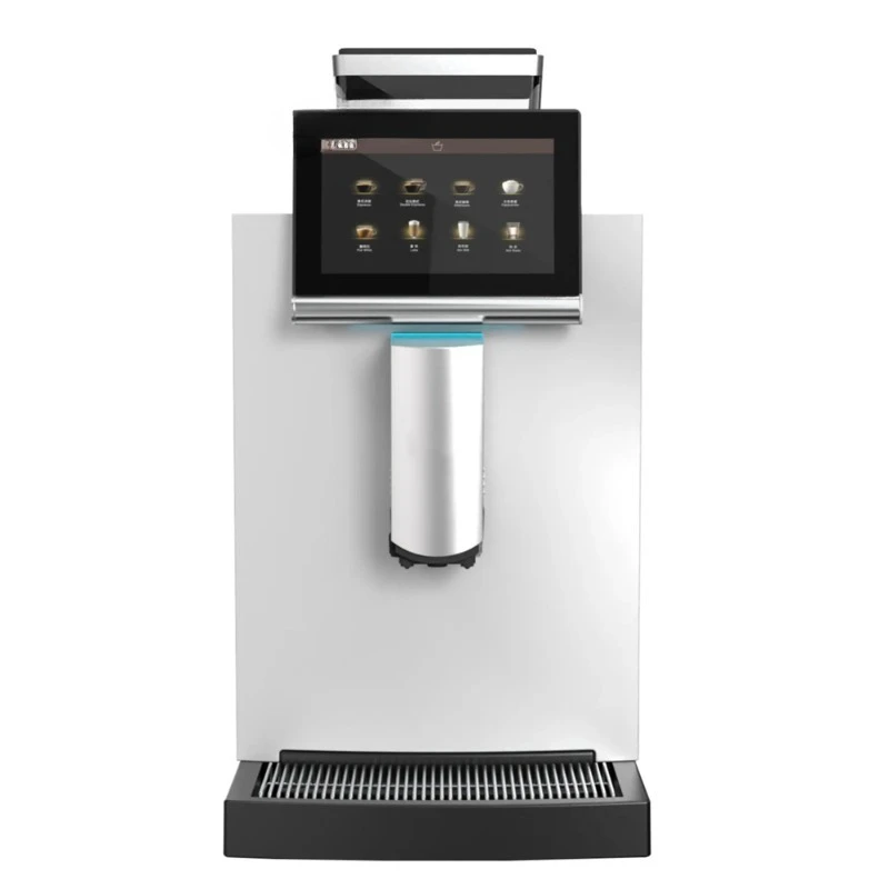 Intelligent automatic grinding integration, commercial heightening bean warehouse one-click coffee machine with touch screen