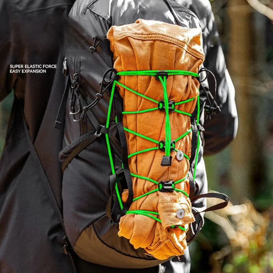 Outdoor Hiking Backpack Elastic Rope DIY External Accessories Backpack Expansion Rope Mountaineering Bag Modification Accessorie