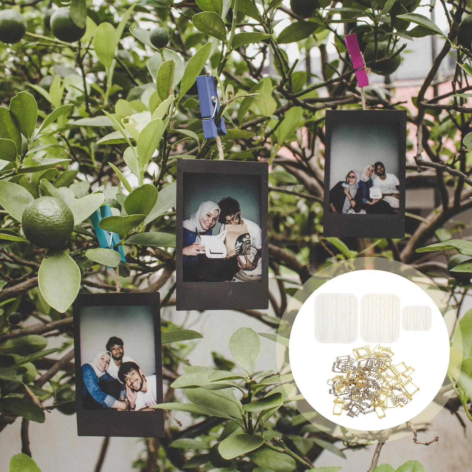 

3pcs Silicone Photo Clip Mold Diy Craft Resin Epoxy Molds For Postcard Clothes Pin Making Jewelry Making Tool