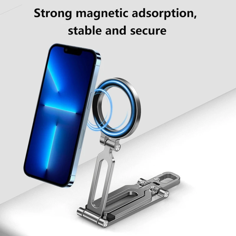 

Aluminum Alloy Shooting Stand Desktop Magnetic Phone Stand Multifunctional Double Folding Outdoor Climbing Buckle Stand