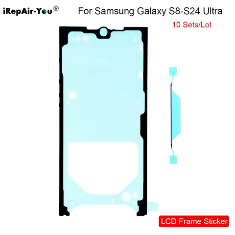 10Sets LCD Frame Sticker For Samsung Galaxy S24 Ultra S20 S21 Plus Note 20 S22 S23 Ultra Note 10 9 8 Front Bezel Adhesive Tape