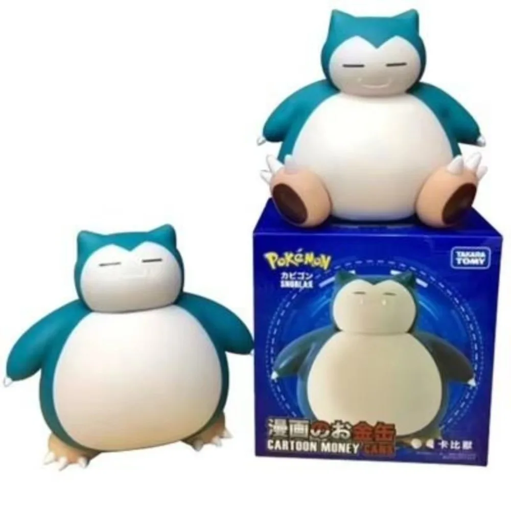 

Anime Pokemon Snorlax Figure Model Piggy Bank Sitting Standing Snorlax Saving Pot Cartoon Doll Money Box Birthday Gift For Kids